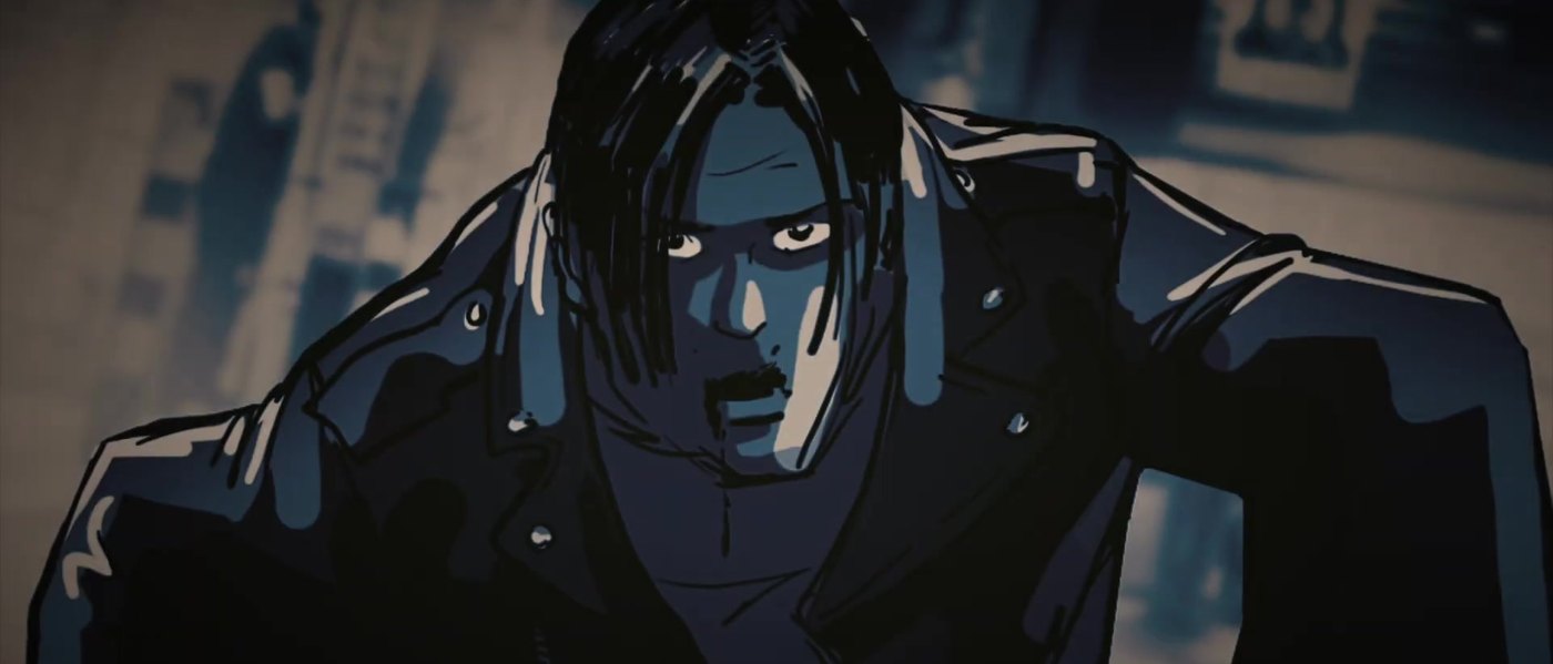 Stage two: the same panel as a coloured animatic in the teaser