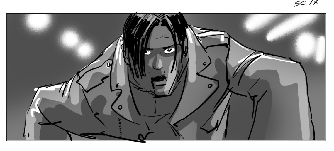 Original hand-drawn storyboard panel SC 17 from the film's 346-page storyboard